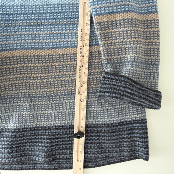Vintage Alexandra Bartlett Sweater Womens 1X Wool Angora Knit Turtleneck Striped - Picture 9 of 9